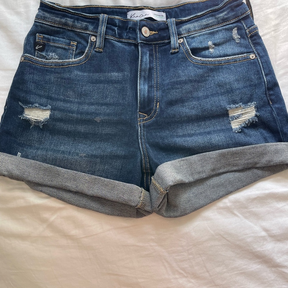 KanCan Blue Jean Shorts High-Waisted Distressed